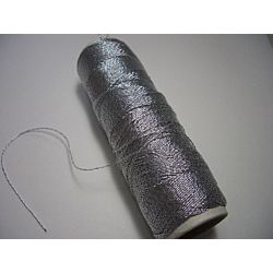 2-ply Silver Metallic lame Yarn Thread Spool 75 Yard