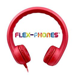 Kids Flex-Phones, Foam Headphones, Red