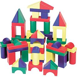 Colored Wood Blocks -  Set of 100