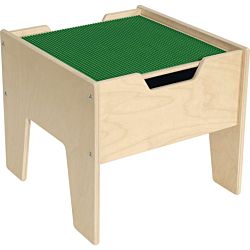2-N-1 Activity Table w/Green LEGO® Compatible Top, Ready to Assemble