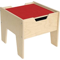 2-N-1 Activity Table w/Red LEGO® Compatible Top, Ready to Assemble