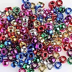 Metallic Bright Pony Beads 6 MM X 9 MM Multi-Color 380 COUNT