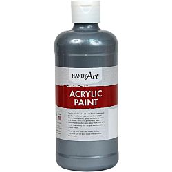 Handy Art Student Acrylic Paint 16 ounce, Metallic Silver - HAN101166 