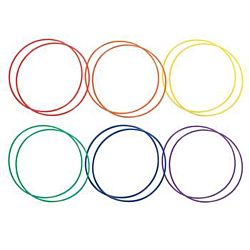 24 Inch  Plastic Hoops - Set of 12 Assorted Colors