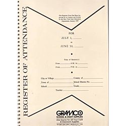 Approved New York State Attendance Register Book 