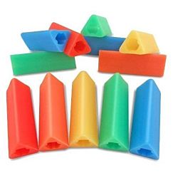 Pencil Grip The Classic Triangle Grip Ergonomic Writing Aid, For Right or Left Handed Users, Assorted Colors, (TPG-162)