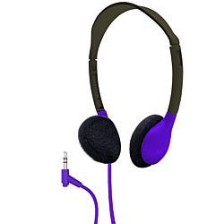 HamiltonBuhl® SchoolMate™ Personal-Sized Stereo Headphones - PURPLE