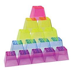 Crystal Color Stacking Blocks- Set of 50
