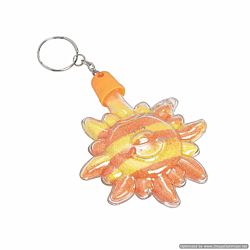 Plastic Sunshine Sand Art Bottle Keychains - 12/pkg