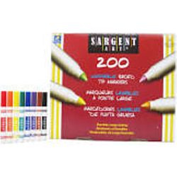 Sargent Art 200-Count Broad Tip Classic Marker Class Pack, Best Buy Assortment, 22-1527