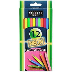 Sargent Art® 22-7241 12ct Neon Pencils, Drawing, Coloring, Artist, Assorted