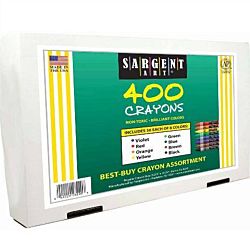 Sargent Art 22-3220 400-Count Best Buy Assortment Regular Crayon, 8 Colors