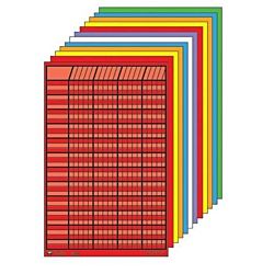 Small Vertical Incentive Chart Set, 14 in W X 22 in H, Assorted Color, Set of 12, SE-369