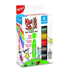 Kwik Stix Solid Tempera Paint Sticks 6 colors Thin Stix Classic