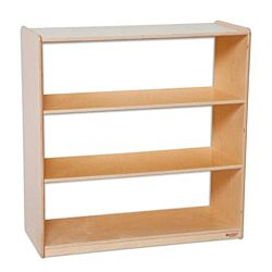 Wood Designs Children Bookshelf with Acrylic Back, Natural wood ,  36-3/4