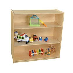 Wood Designs Childrens Bookshelf with Adjustable Shelves, Natural wood , 36-3/4