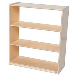 Wood Designs Children Bookshelf with Acrylic Back, Natural wood ,  42-7/16