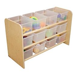 Wood Designs Kids, See-All Storage with (12) Translucent Trays WD-13801