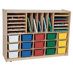 Wood Designs Kids, Multi-Storage with (15) Assorted Trays WD-14003