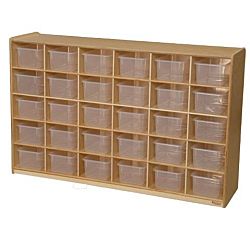 Wood Designs Children Tip-Me-Not 25 Tray Storage with Translucent Trays,  30