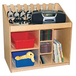 Wood Designs Classroom Teacher's, Mobile Listening & Storage Center Fully assembled WD-18150