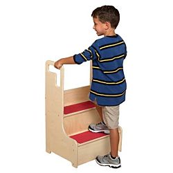 Wood Designs Children's Step-Up-N-Wash Stool Red WD-21200