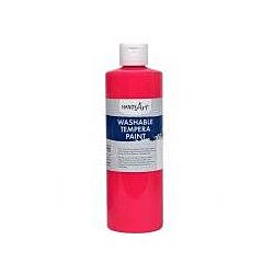 Handy Art 211-153 Hot Pink 16-Ounce Fluorescent Washable Tempera Paint 