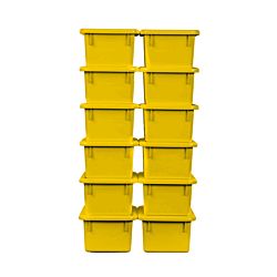 YELLOW Cubby Trays with Lids - Pack of 10