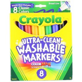 Crayola Broad Point Washable Markers 58-7808-2Pack Includes 5 Color Flag Set Pack of 2 