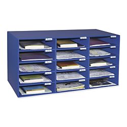 Pacon Classroom Keepers 15-Slot Mailbox, Blue, 001308