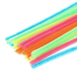 100 Pieces 7mm x 12 Inch Pipe Cleaners, Thick Fuzzy White Chenille