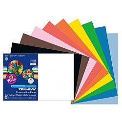 Pacon Tru-Ray Construction Paper, 12-Inches by 18-Inches, 50-Count, Assorted 103063