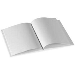 White Hardcover Blank Book, 8 1⁄2