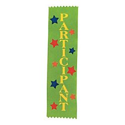 Participant Green Award Ribbons, 1 dozen
