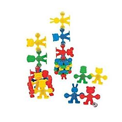 Multicolor Connecting Character Shapes for Dexterity and Creativity ,50 pieces
