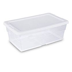 Sterilite 6 Quart Clear Storage Box Clear 13 5/8