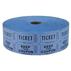 Double Roll Raffle Tickets, 2000ct, Blue