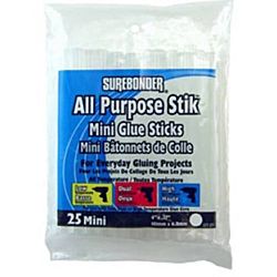Surebonder All Purpose  Mini Glue Sticks-All Temperature-Clear-5/16