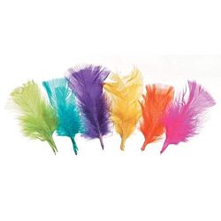 All Purpose Craft Feathers - Assorted Hot Colors - 14 grams