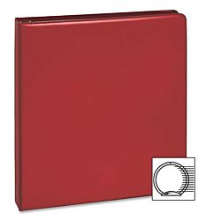 3-Ring Vinyl Binder, 1-Inch Ring Size, Red , 11 x 8.5 Inches
