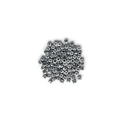 Alphabet Beads, Black & White, 6 mm, 150 Count - PACAC3255