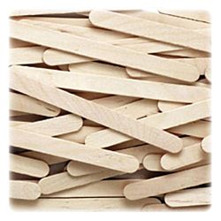 Natural Wood Craft Sticks - 4-1/2
