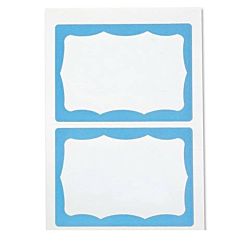 Self-Adhesive Name Badges, Blue Visitor, Pack Of 100