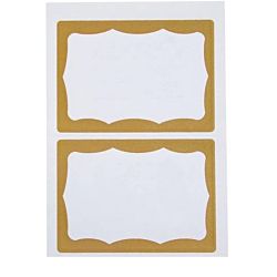 Self-Adhesive Name Badges, Gold Visitor, Pack Of 100