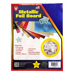 Hygloss 25 Metallic Foil Board, 8.5