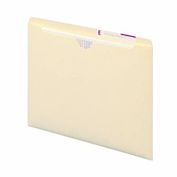 File Jacket, Reinforced Straight-Cut Tab, Flat-No Expansion, Letter Size, Manila, 100 per Box