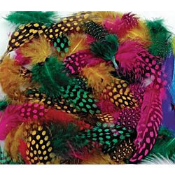 CREATIVITY STREET, SPOTTED FEATHERS, 7 GRAMS ASSORTED COLORS