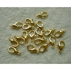  144-Piece Lobster Claw Clasps for Jewelry Making, 12mm, Gold
