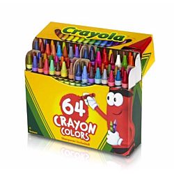 Crayola Classic Color Pack Crayons, Tuck Box, 64 Colors Box  52-0064