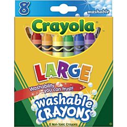 Crayola Washable Crayons Large 8-pk  (52-3280) 